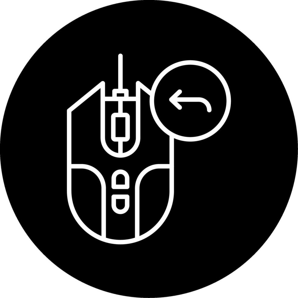 Go Back Button Line Circle Inverted vector