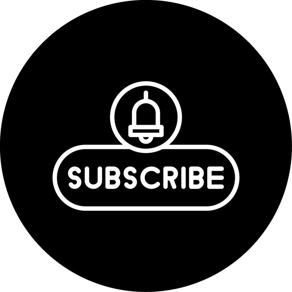 Subscribe Now Button Line Circle Inverted vector