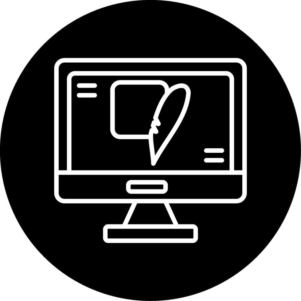 sqlite ligero db archivo línea circulo invertido vector