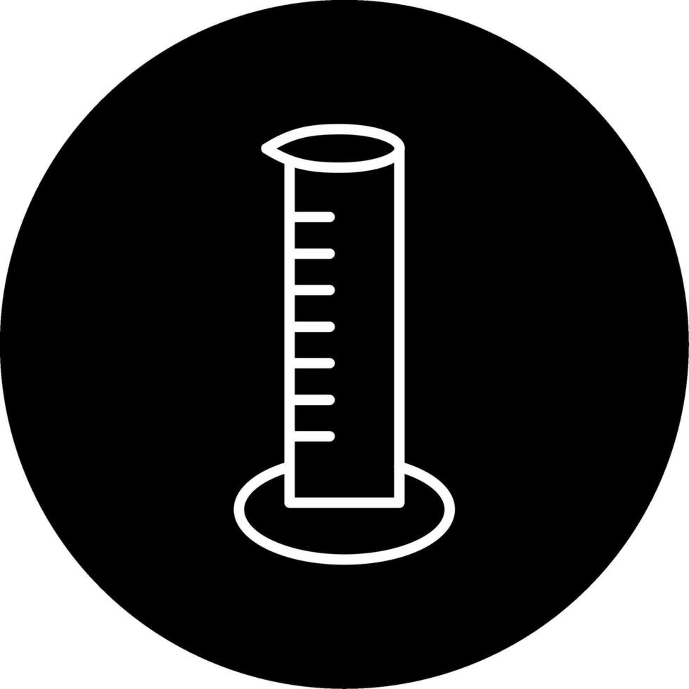 Graduated Measurement Cylinder Line Circle Inverted vector
