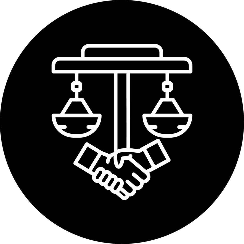 Conflict Dispute Resolution Line Circle Inverted vector