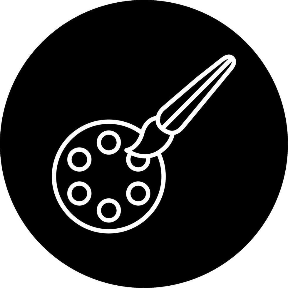Paint Palette Line Circle Inverted vector