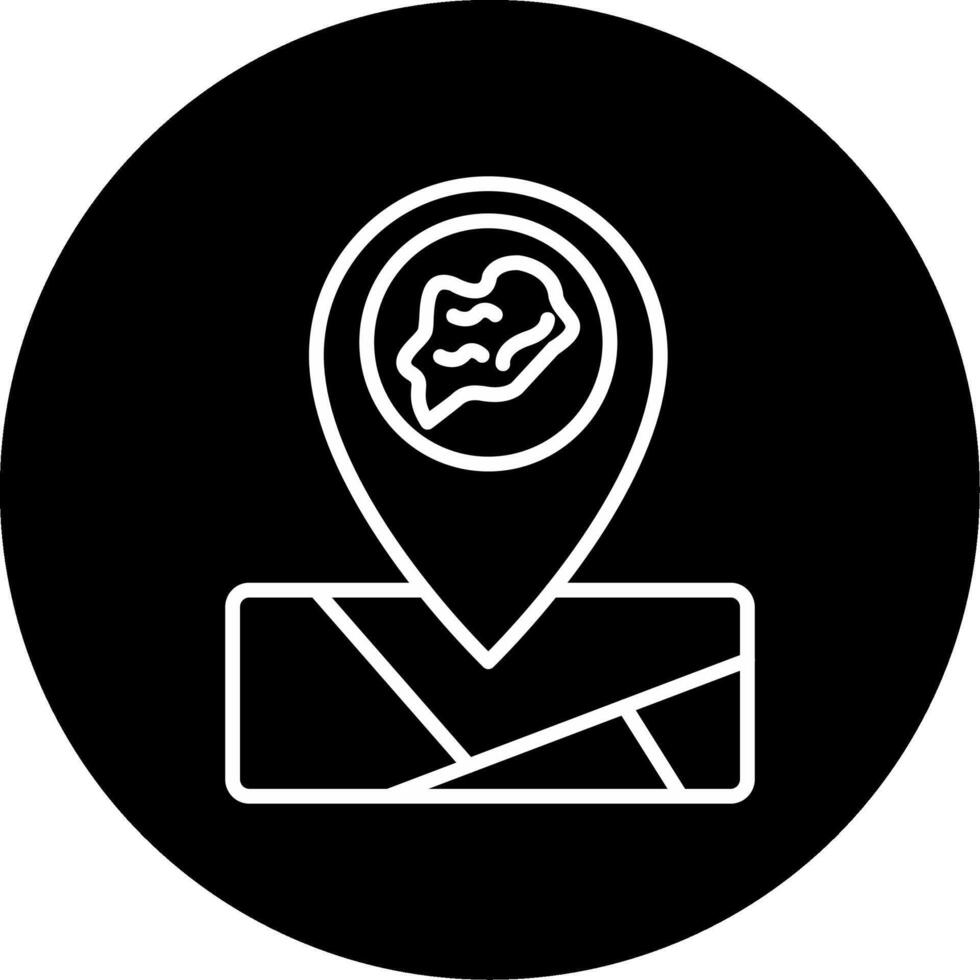 Riverbank Map Marker Line Circle Inverted vector