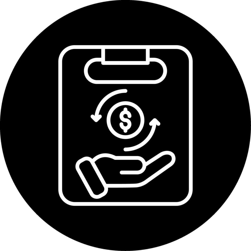 Monthly Mortgage Payment Form Line Circle Inverted vector
