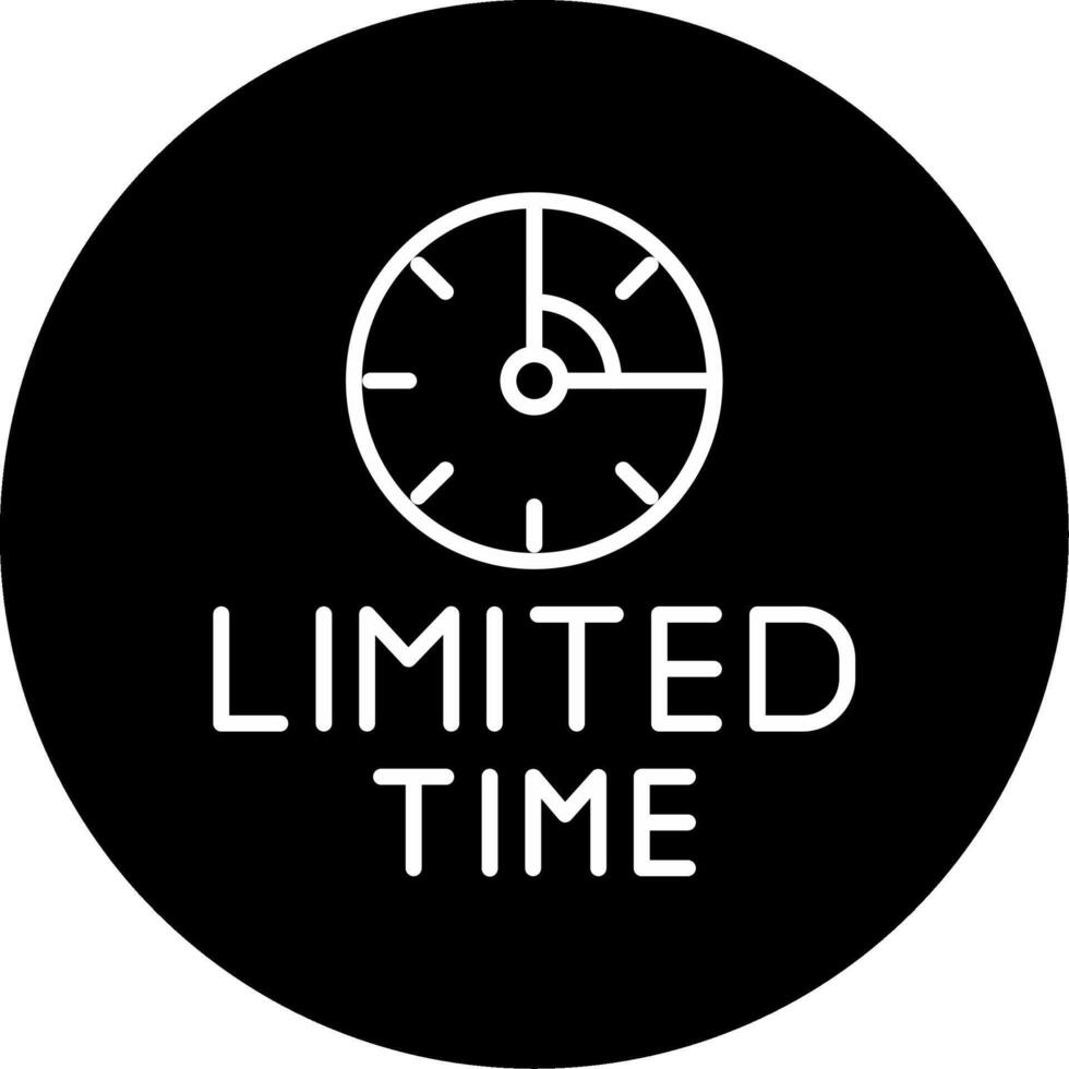 Limited Time Deal Alert Line Circle Inverted vector