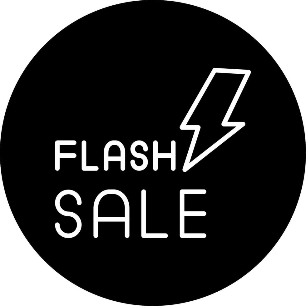 Flash Sale Announcement Line Circle Inverted vector