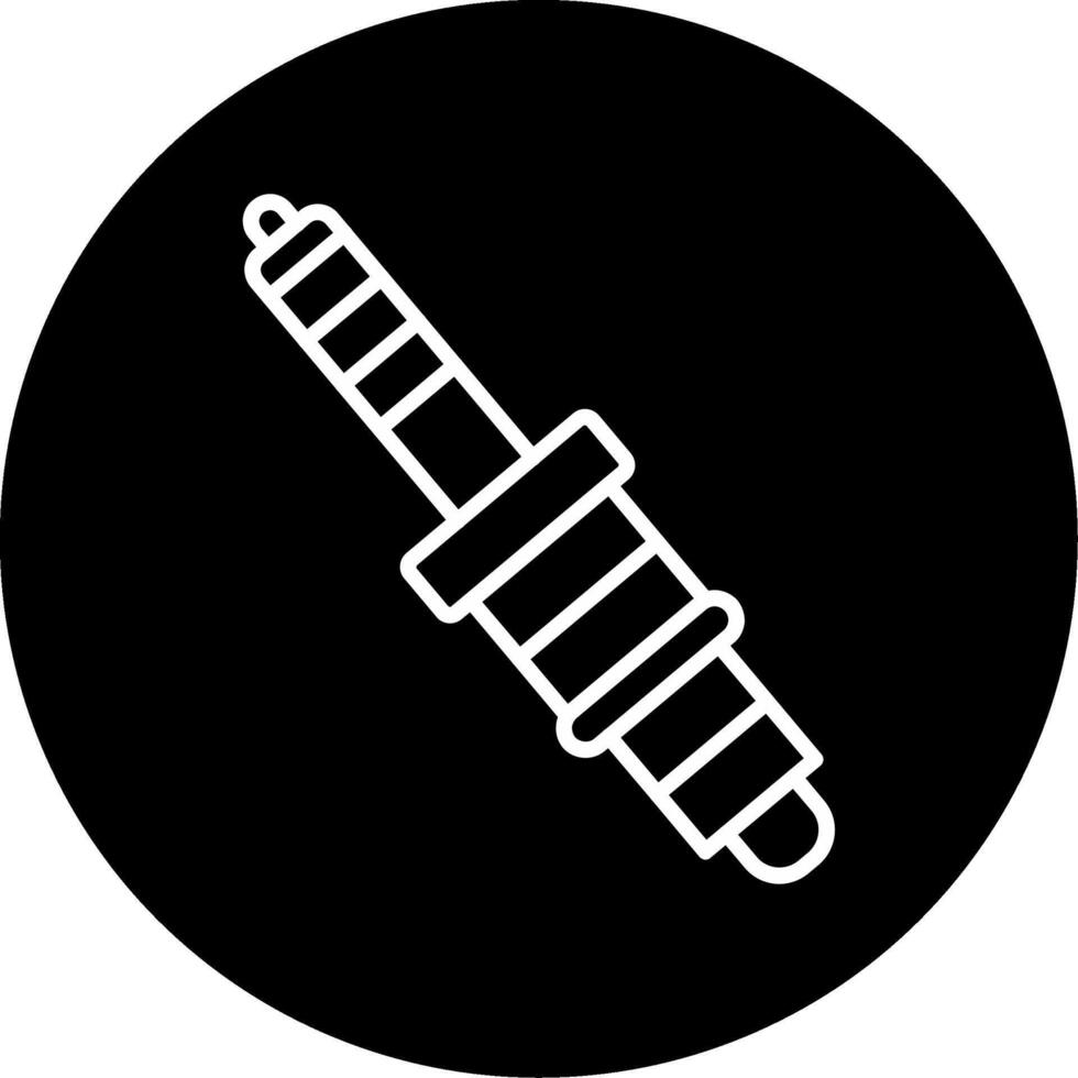 Platinum Spark Plug Line Circle Inverted vector