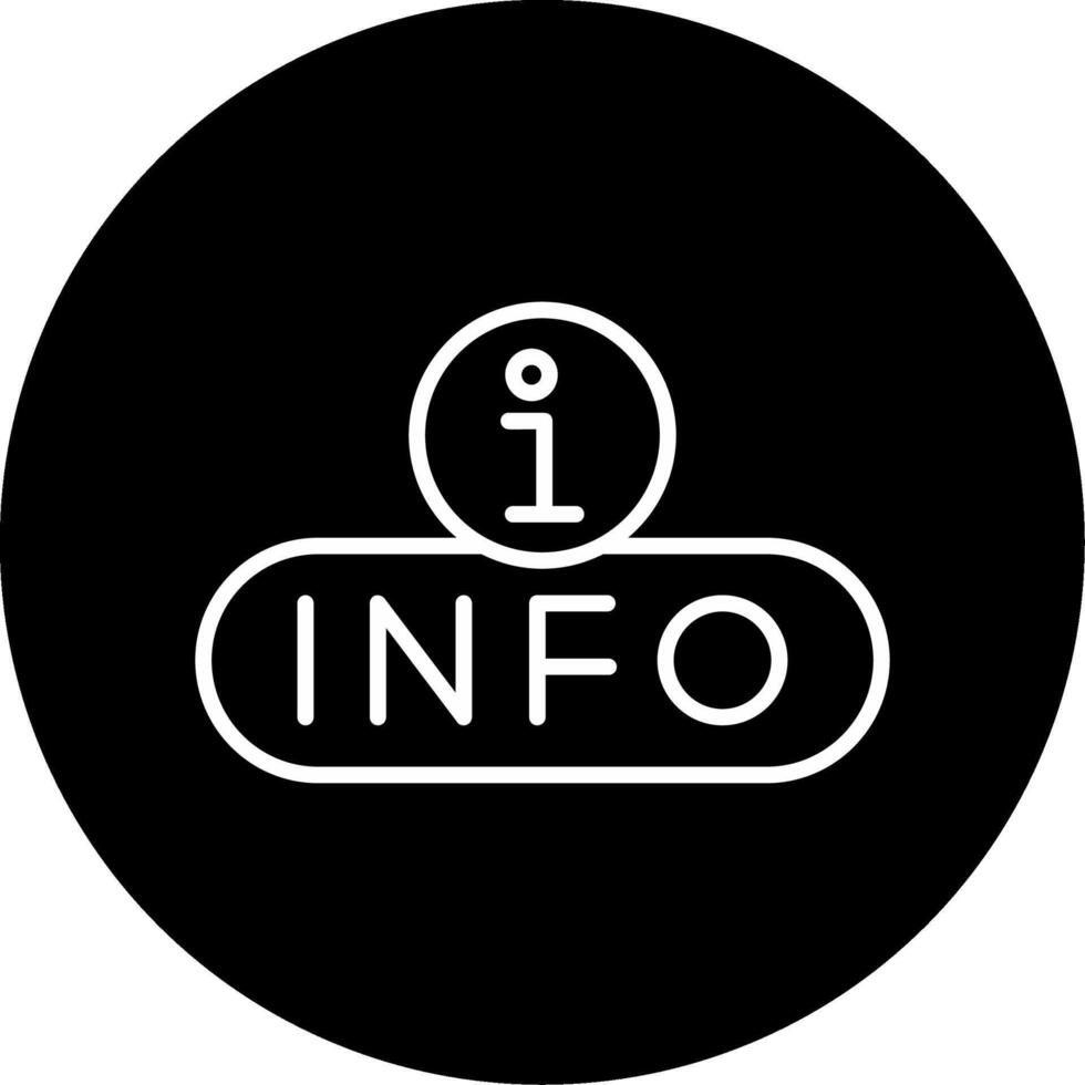 Info Panel Button Line Circle Inverted vector
