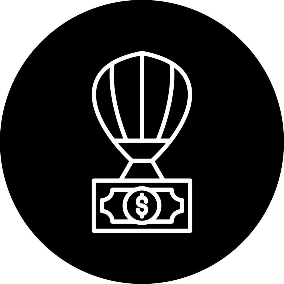Balloon Loan Final Payment Line Circle Inverted vector