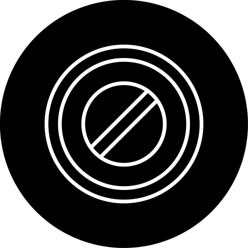 Road Fully Closed Board Line Circle Inverted vector