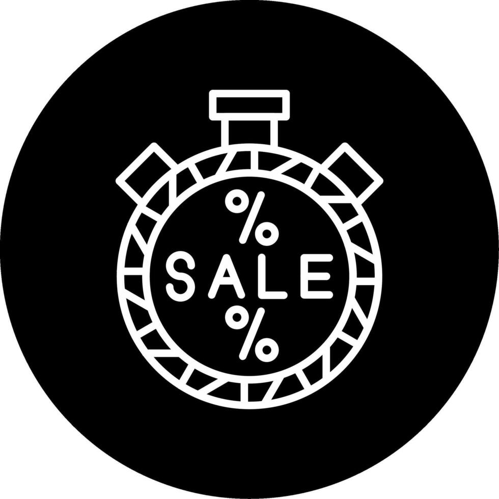 Countdown SALE Time Banner Line Circle Inverted vector