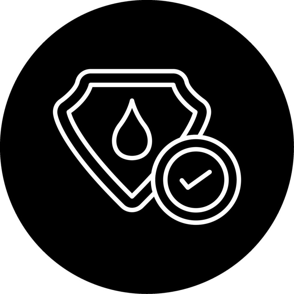 Waterproof Seal and Coating Line Circle Inverted vector