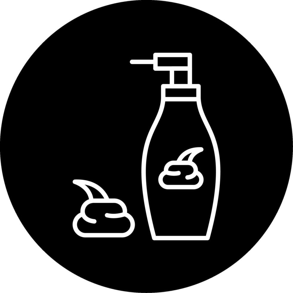 Gel Based Shaving Lubricant Line Circle Inverted vector
