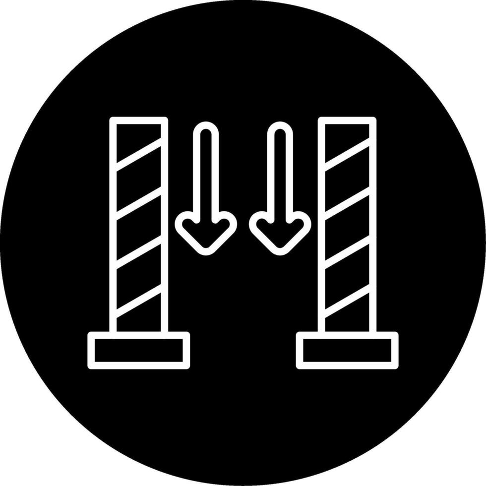 Platform Mind the Gap Warning Line Circle Inverted vector