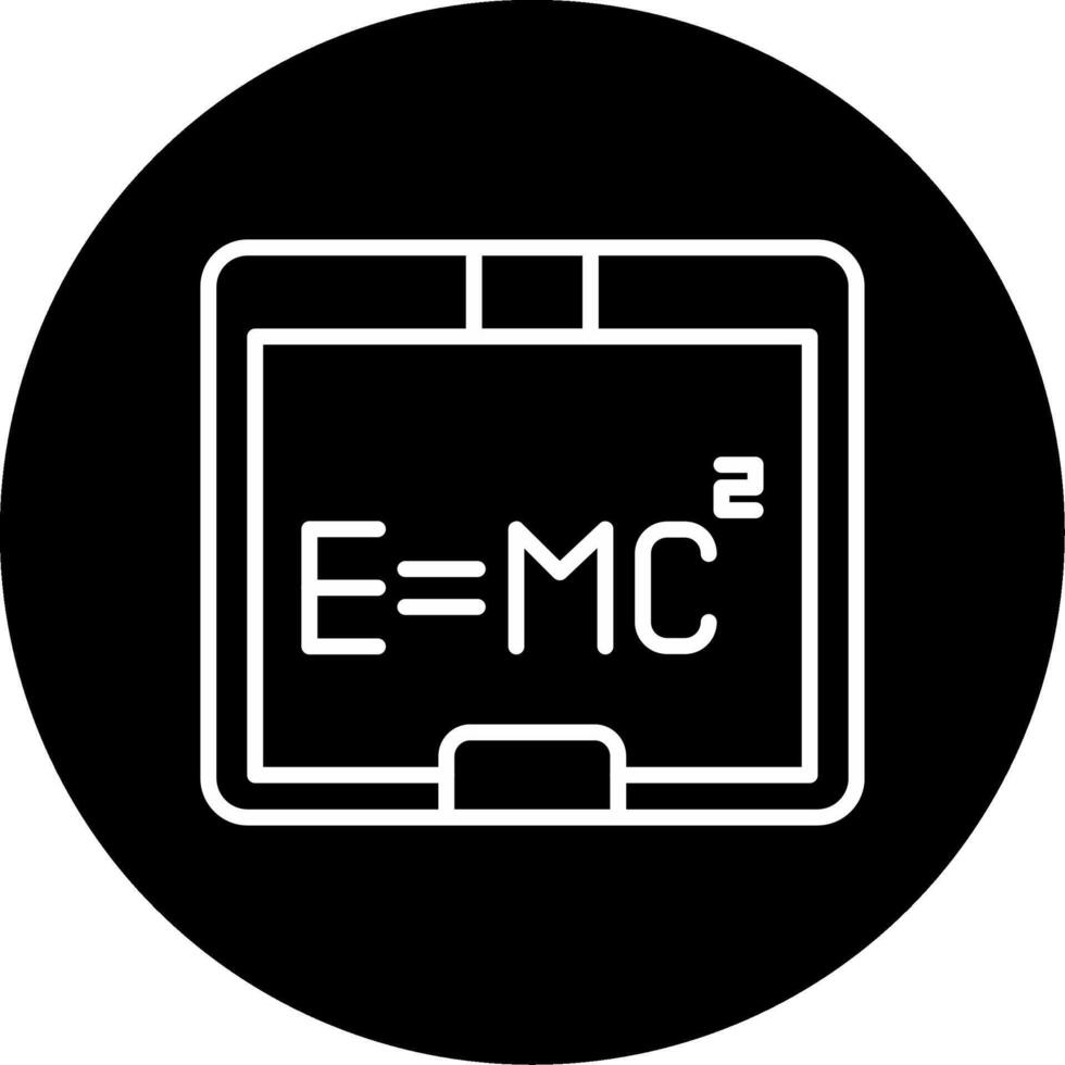 Math Equation with Variables Line Circle Inverted vector