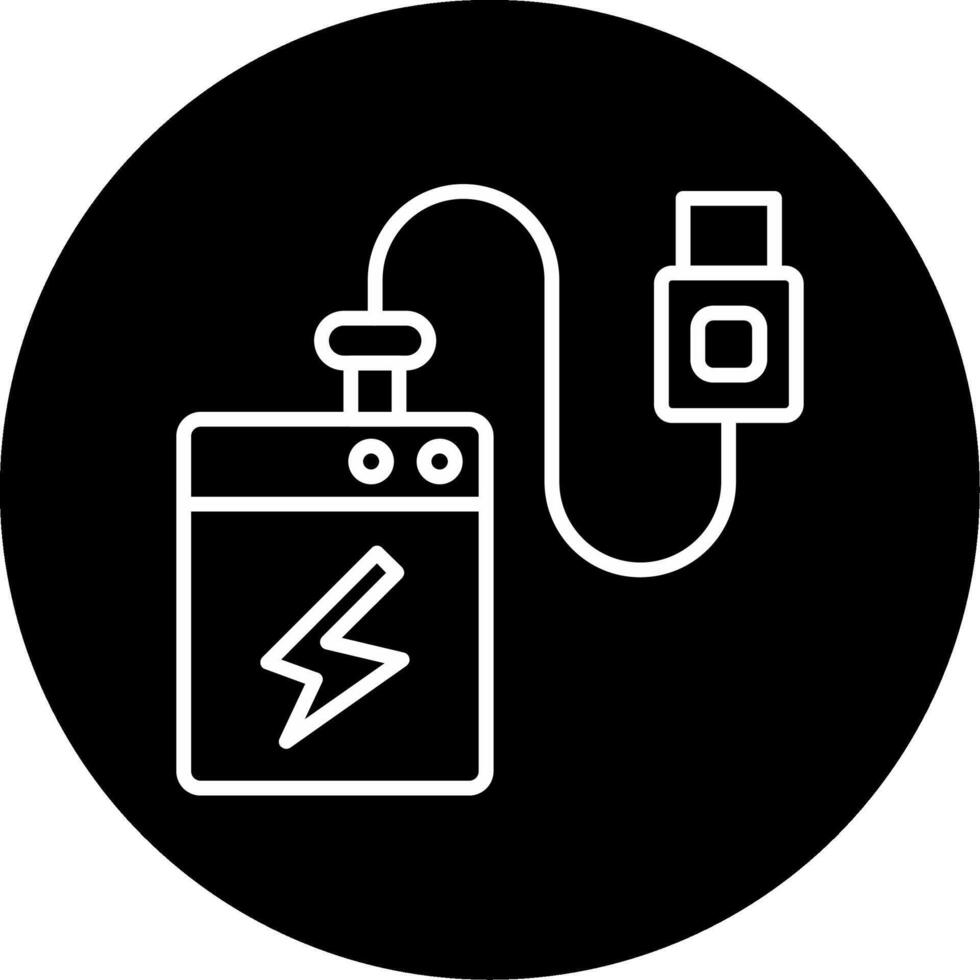 External Hard Drive Unit Line Circle Inverted vector