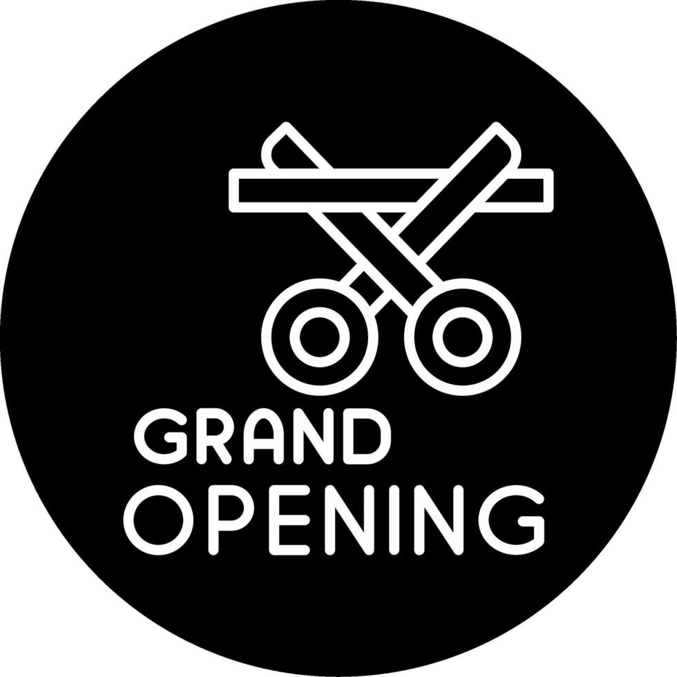 Grand Opening Ceremony Invite Line Circle Inverted vector