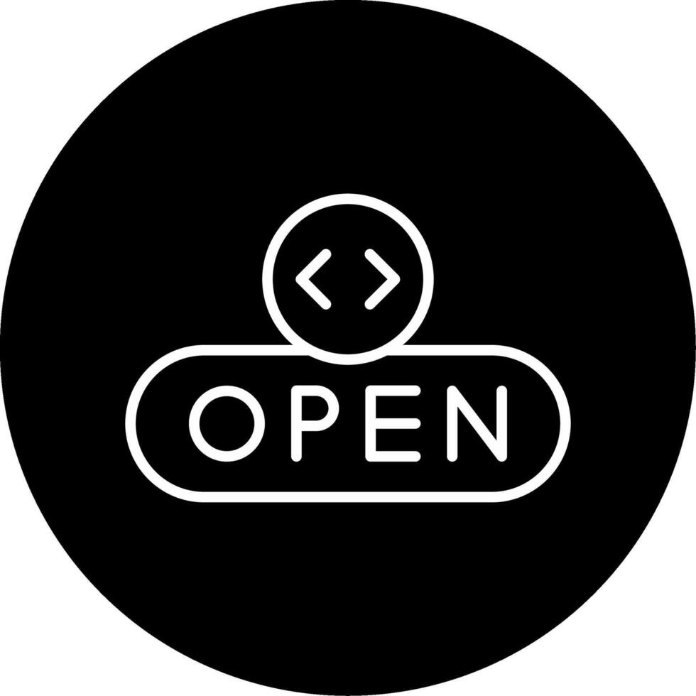 Open File Button Line Circle Inverted vector
