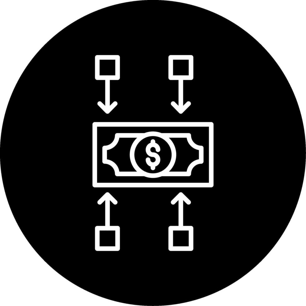 Online Crowdfunding Platform Line Circle Inverted vector
