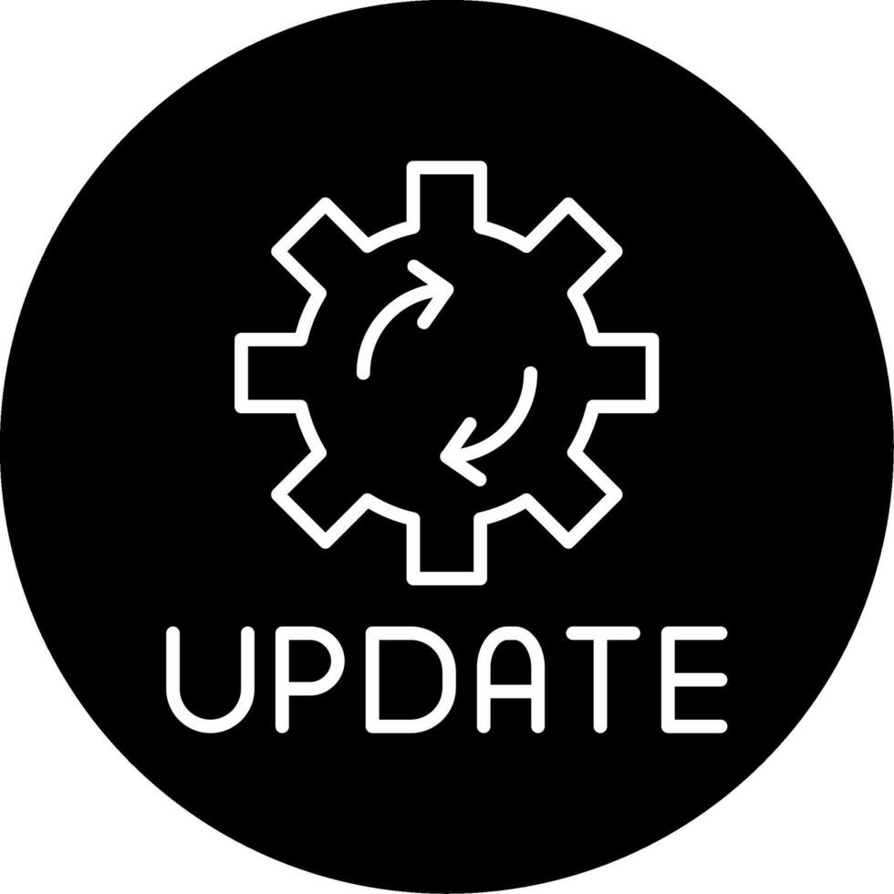 Latest Update Notification Line Circle Inverted vector