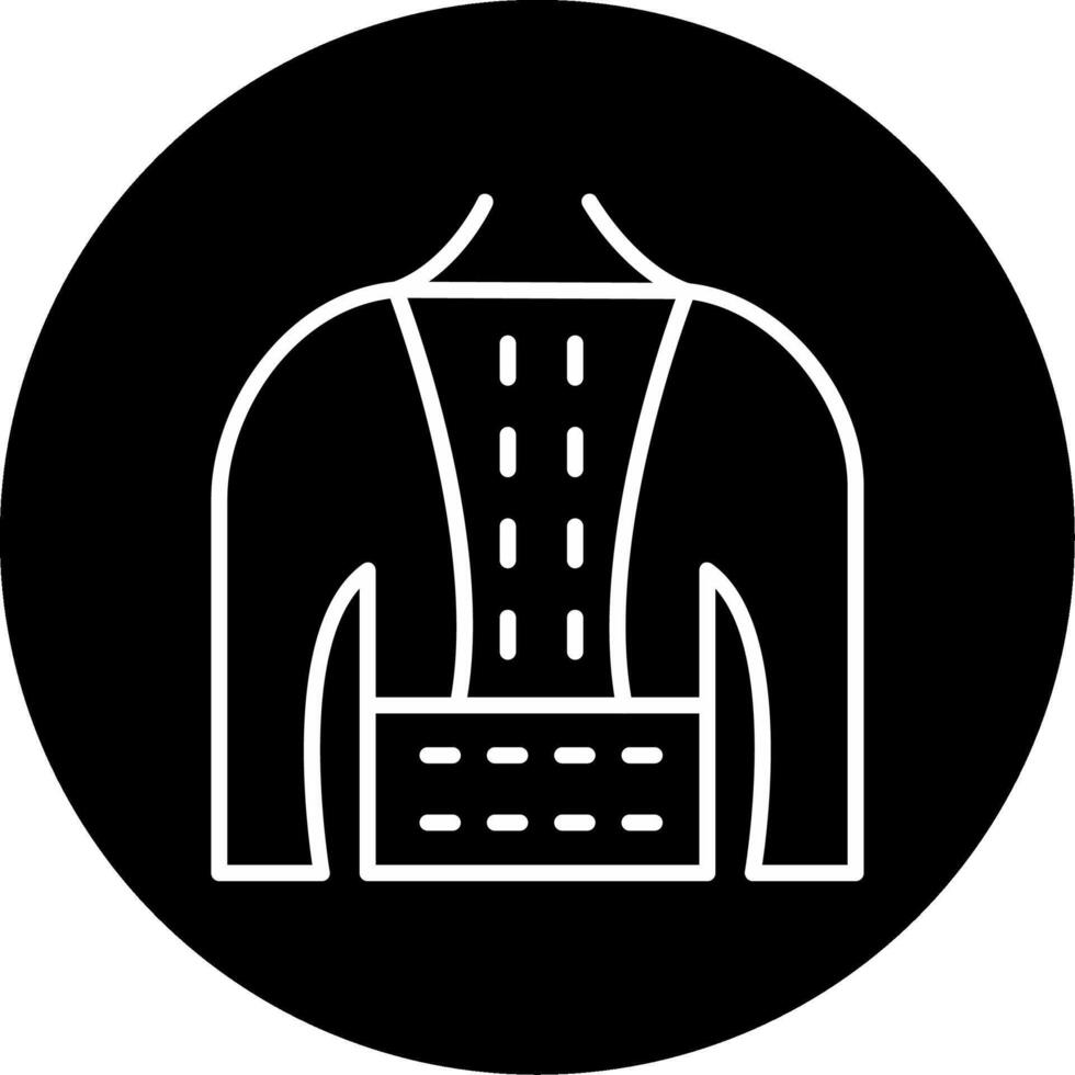 Lumbar Mesh Back Support Line Circle Inverted vector