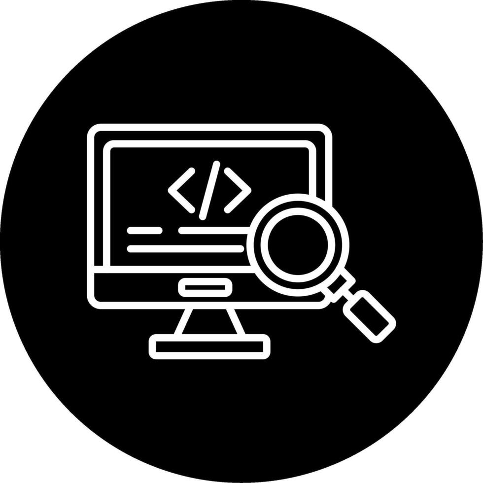 Peer Code Review Window Line Circle Inverted vector