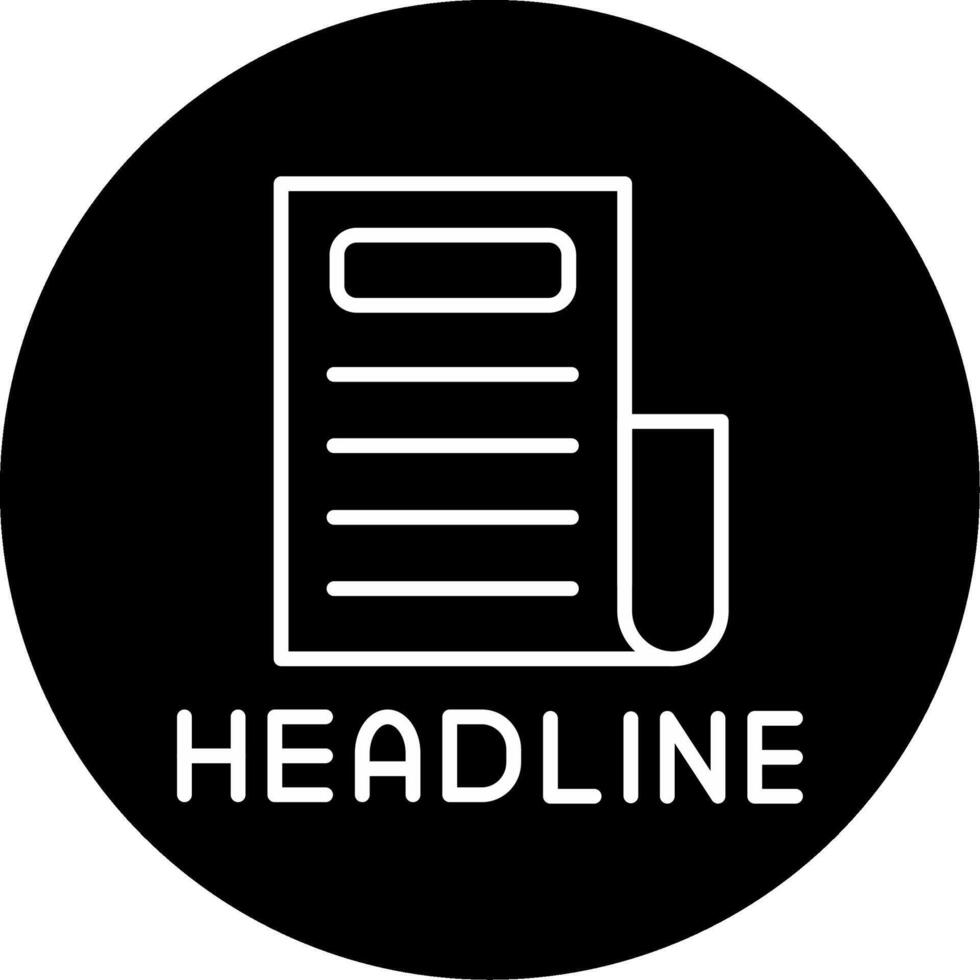 Major News Headline Alert Line Circle Inverted vector
