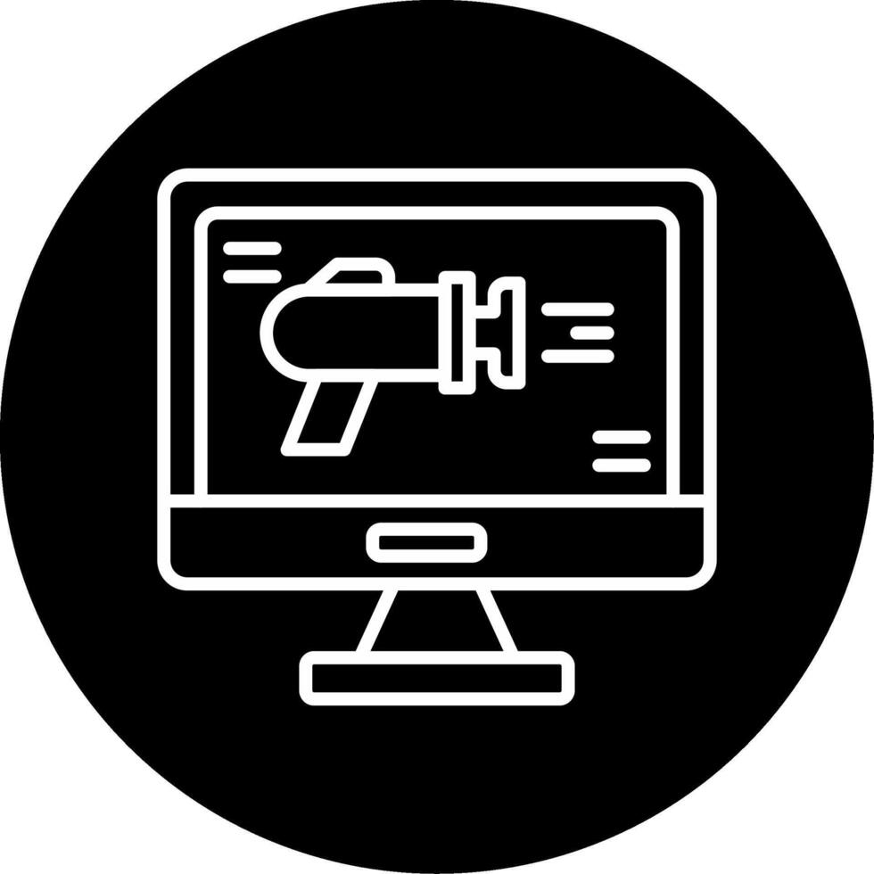 git empujar a remoto símbolo línea circulo invertido vector