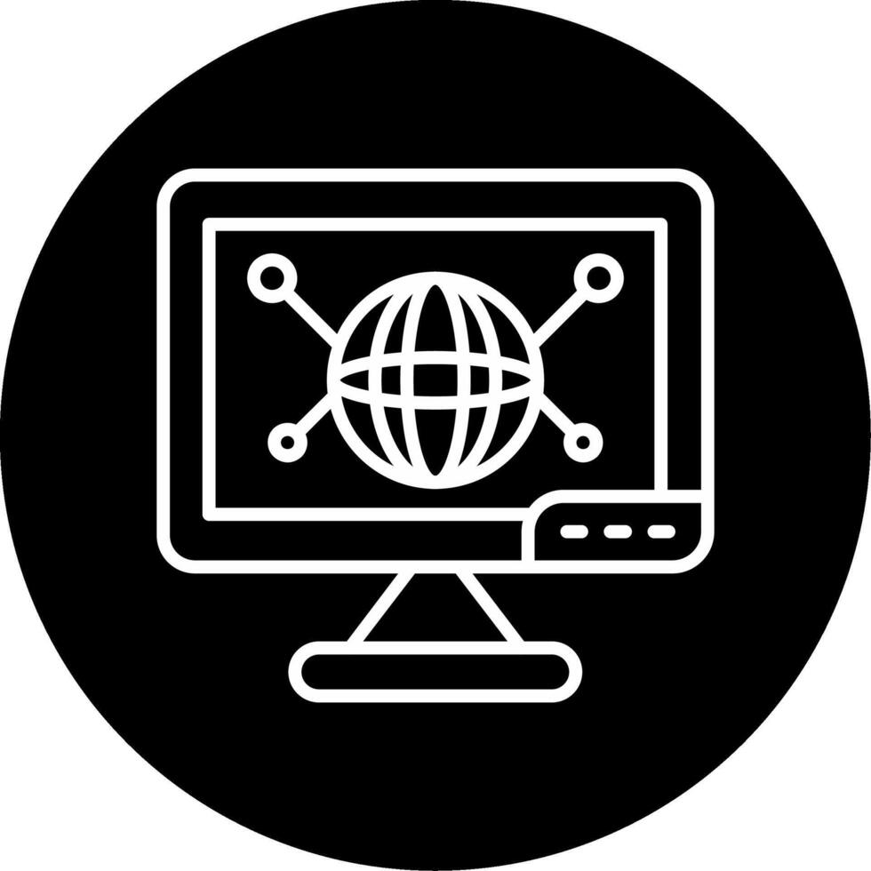Global Freelance Talent Network Line Circle Inverted vector
