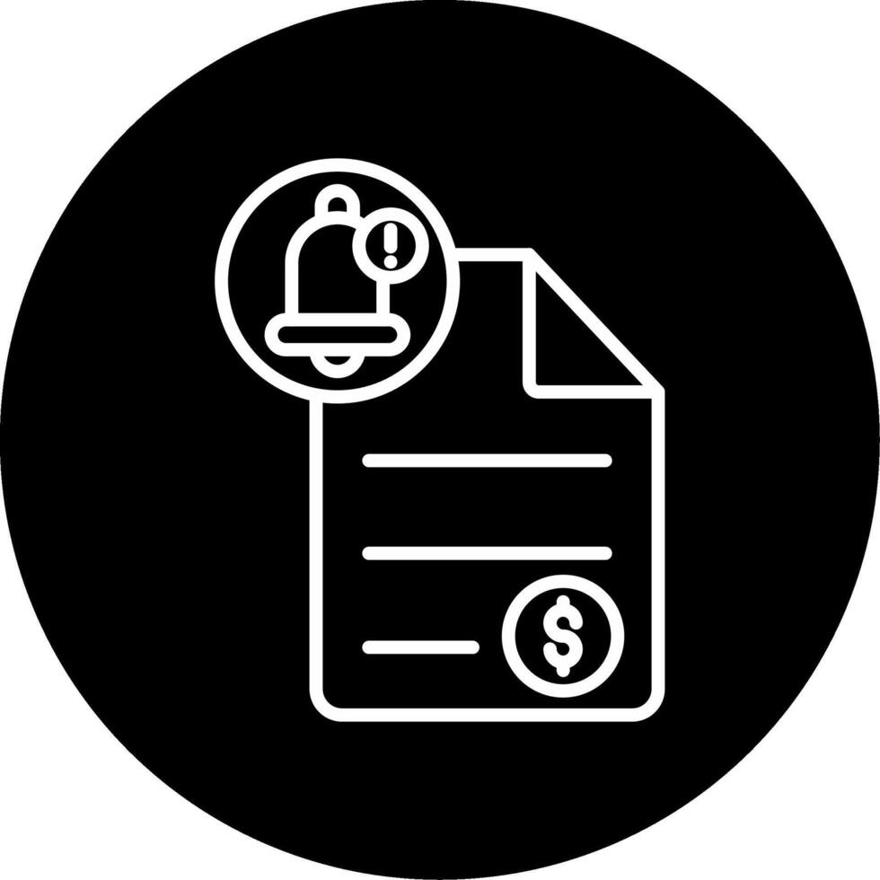Bank Loan Alert Symbol Line Circle Inverted vector