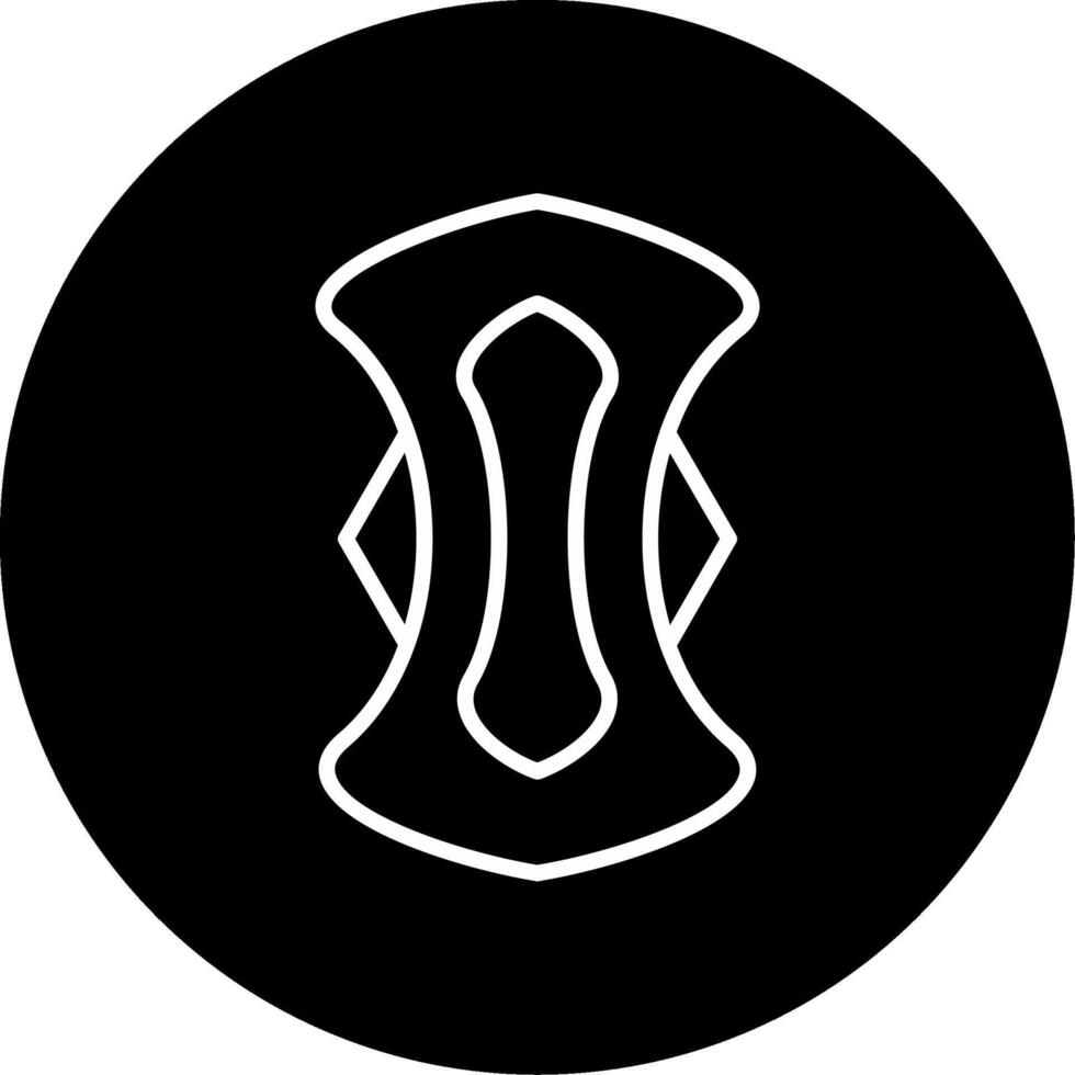 Ultra Thin Sanitary Pads Line Circle Inverted vector