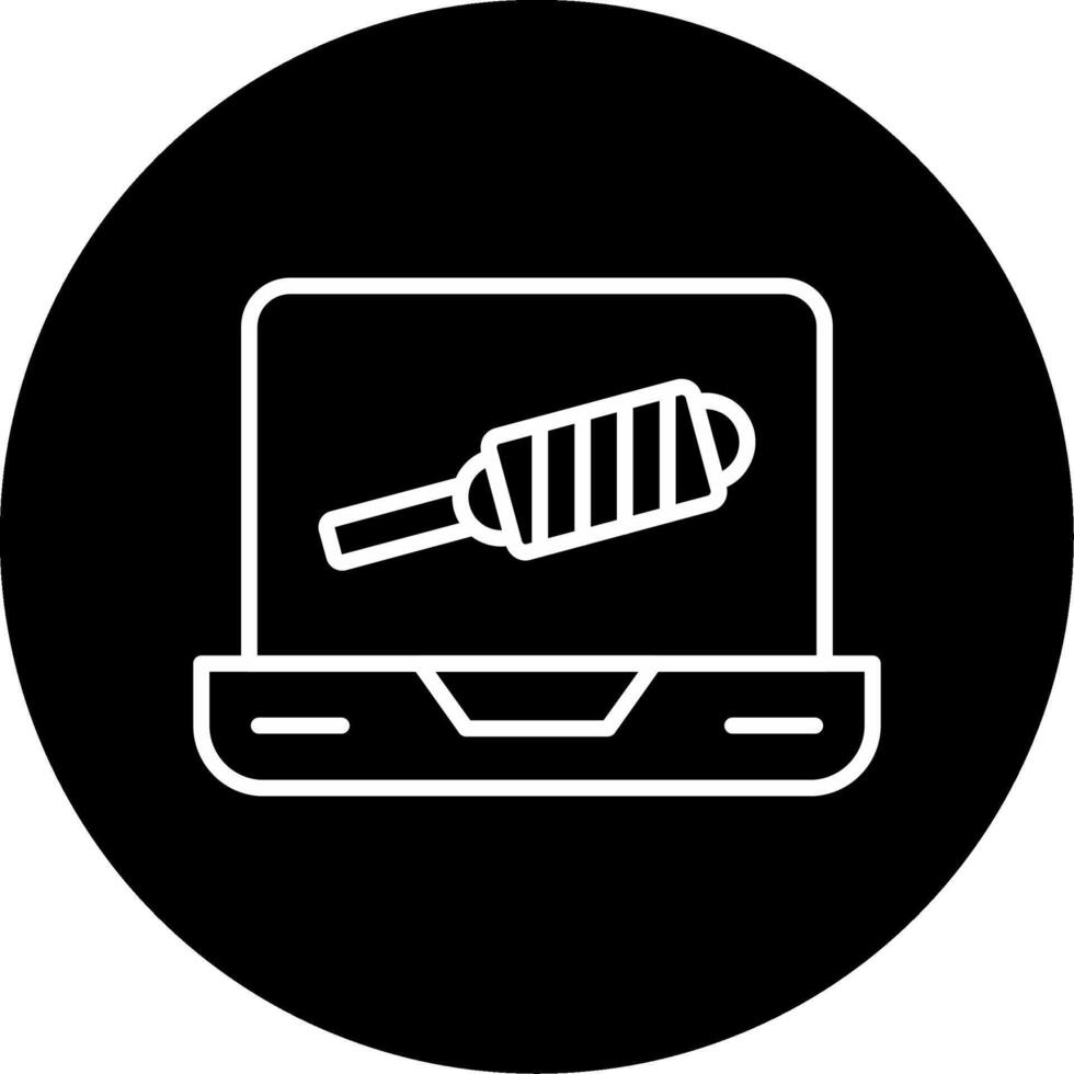 Code Linter Check Icon Line Circle Inverted vector