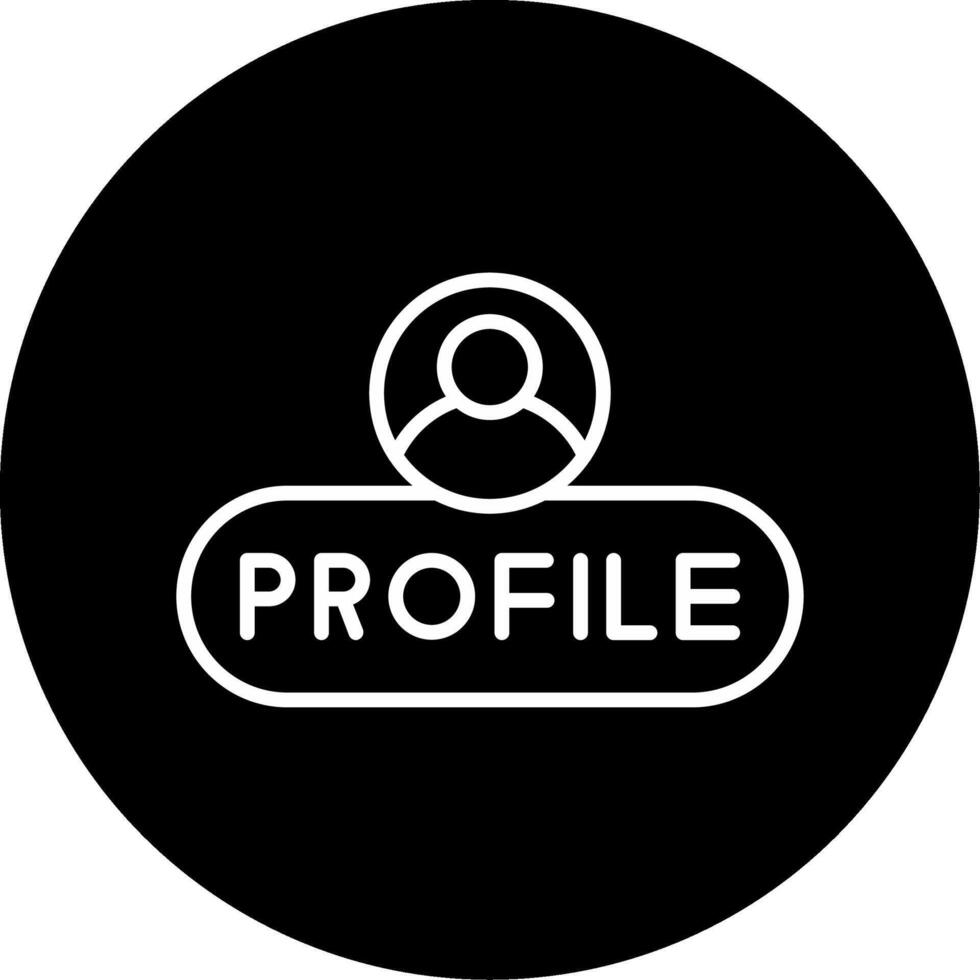 View Profile Button Line Circle Inverted vector
