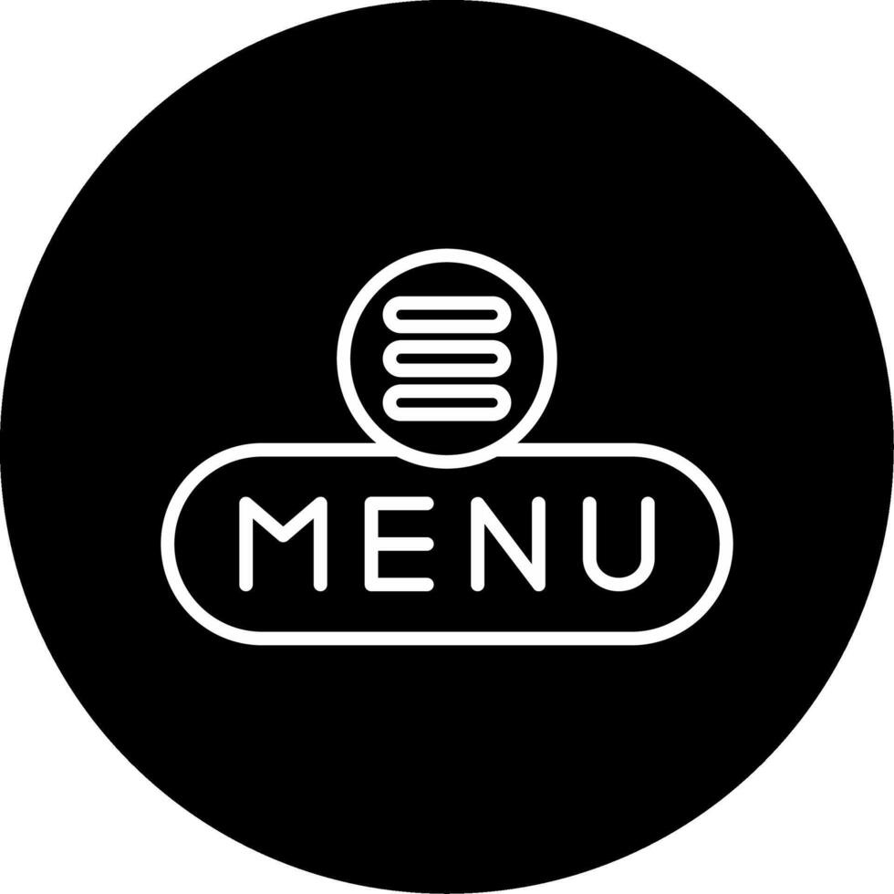 Expand Menu Button Line Circle Inverted vector