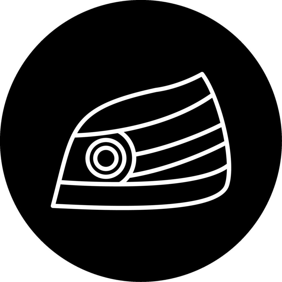 LED Car Headlight Line Circle Inverted vector