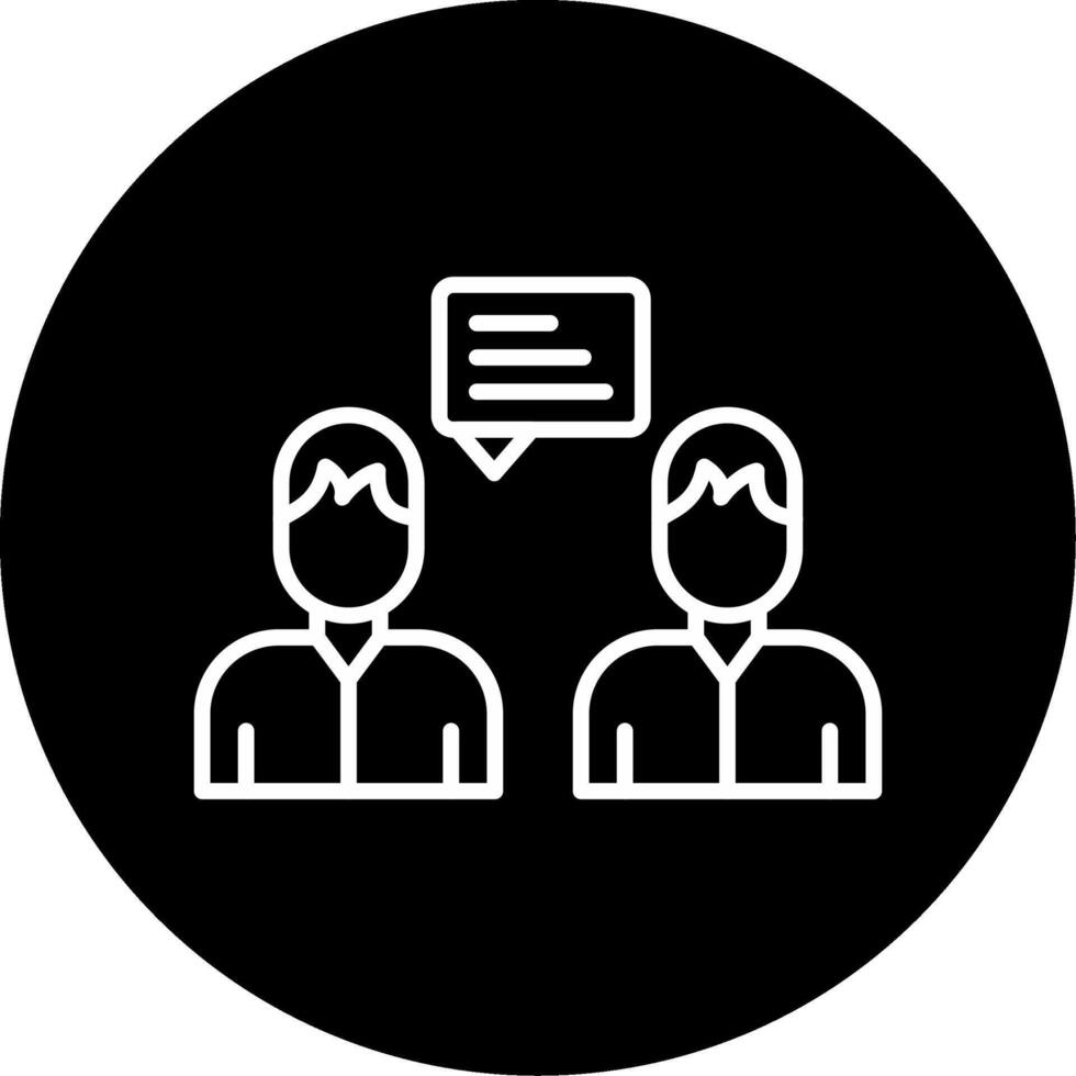 Internal Team Chat Platform Line Circle Inverted vector