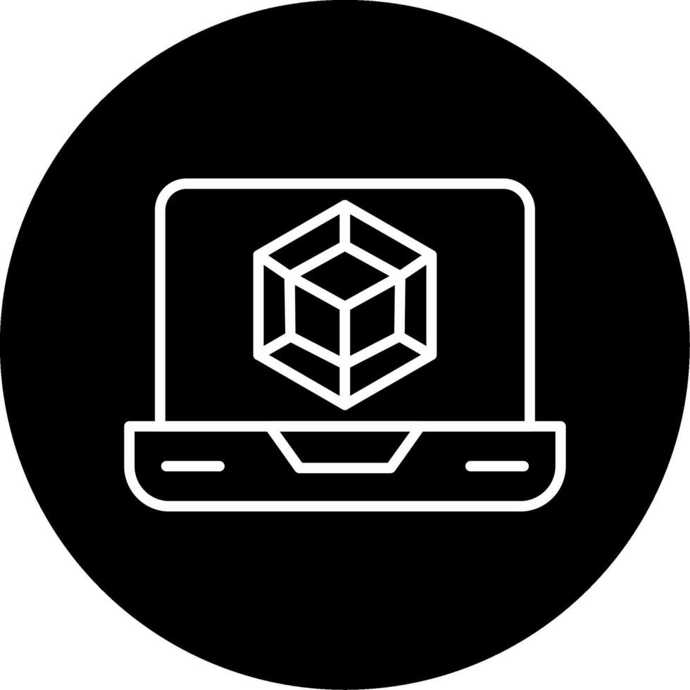 javascript módulo empaquetador línea circulo invertido vector