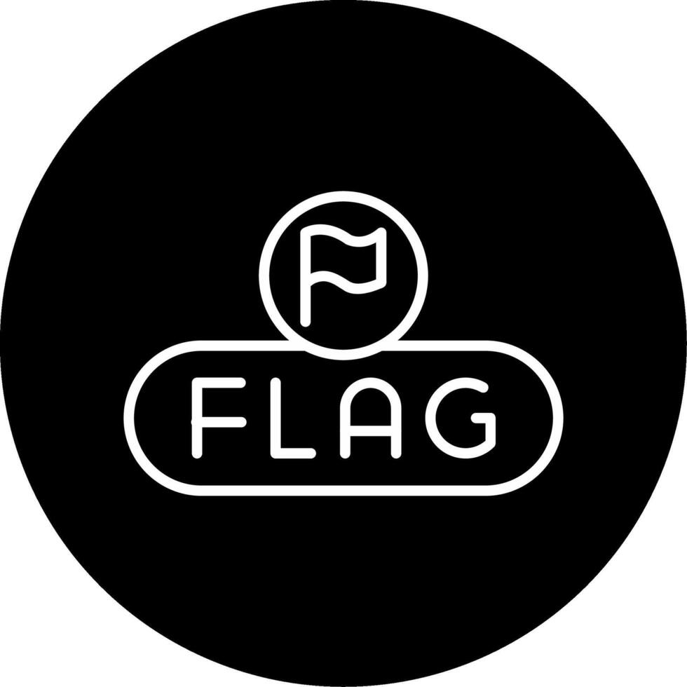 Report Content Button Line Circle Inverted vector
