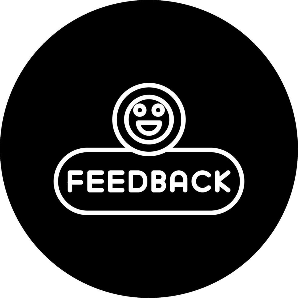 Send Feedback Button Line Circle Inverted vector
