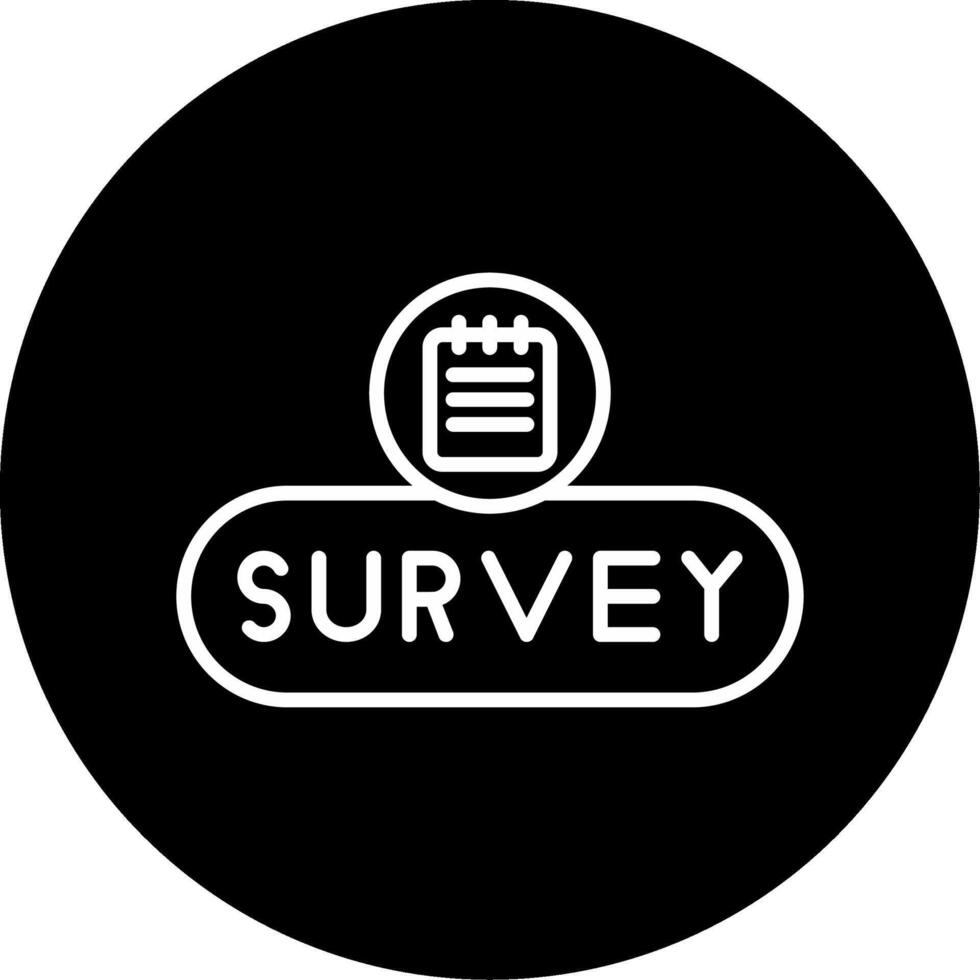Start Survey Button Line Circle Inverted vector
