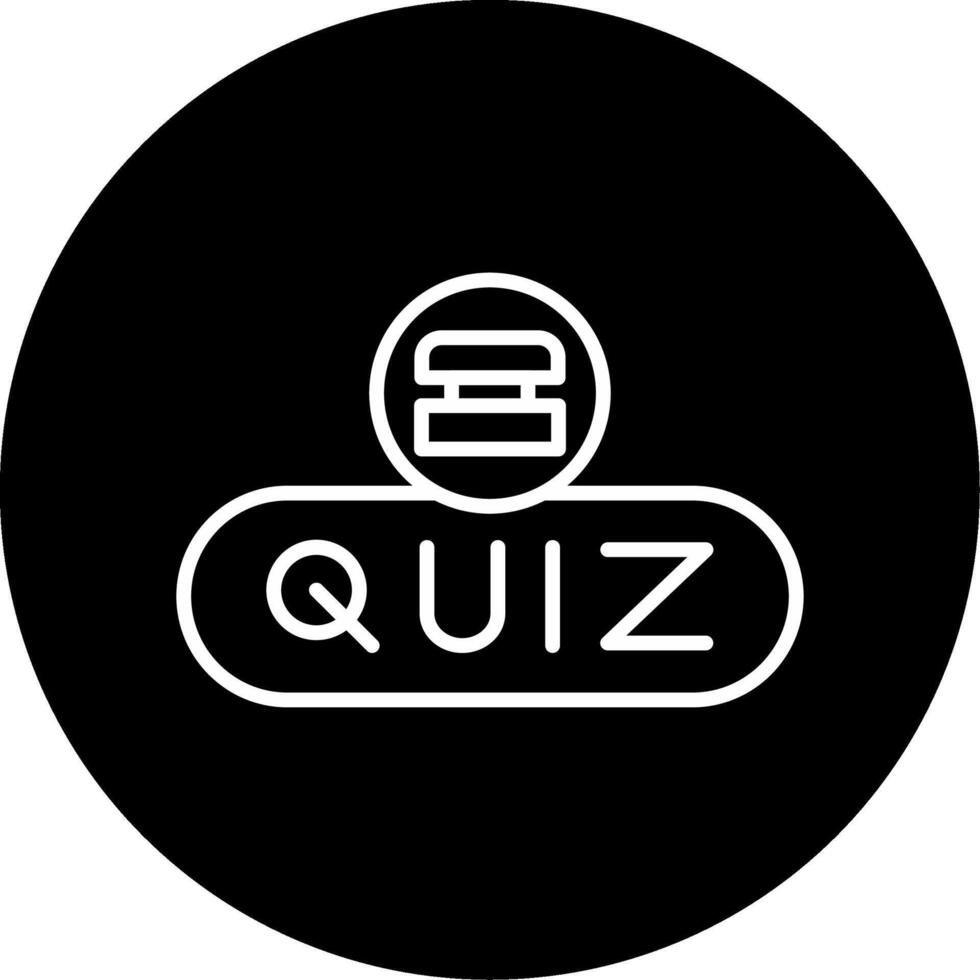 Take Quiz Button Line Circle Inverted vector