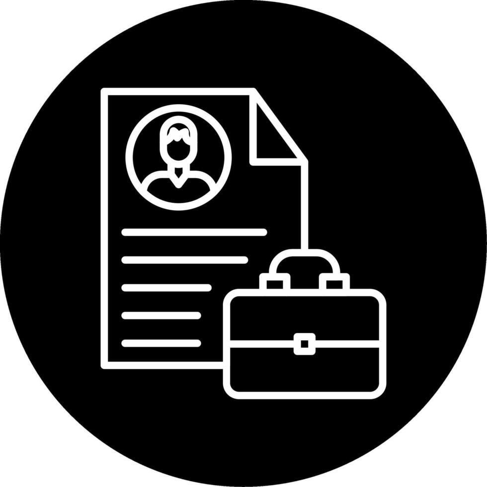 Online Work Portfolio Page Line Circle Inverted vector