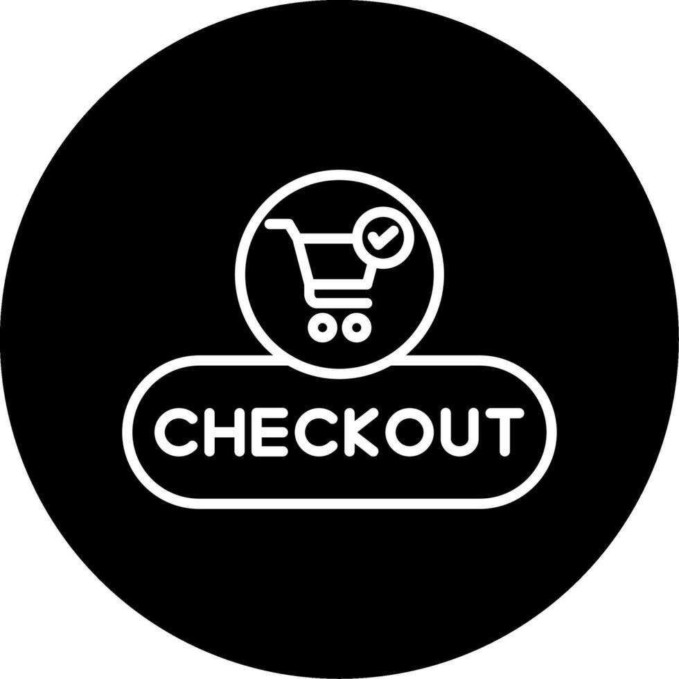 Checkout Process Button Line Circle Inverted vector
