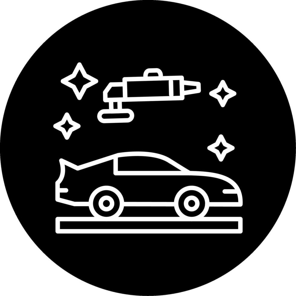 Liquid Auto Polish Line Circle Inverted vector
