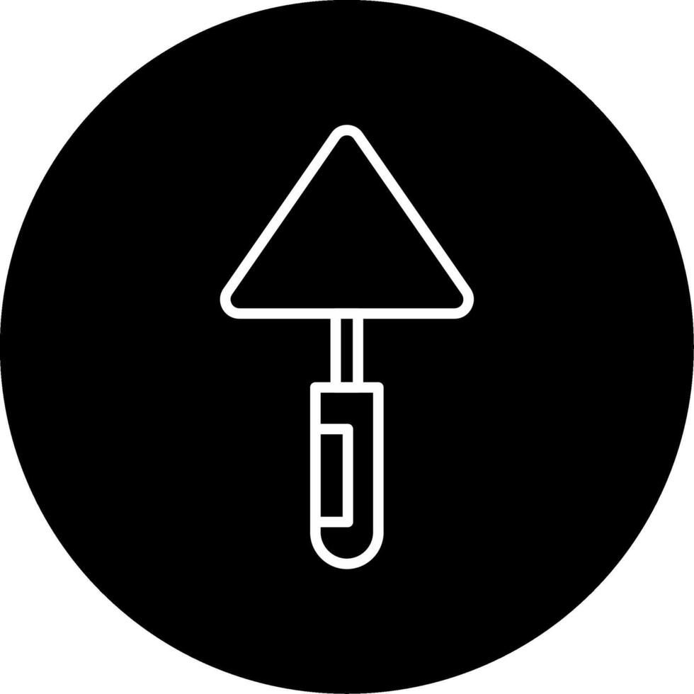 Flat Blade Trowel Line Circle Inverted vector