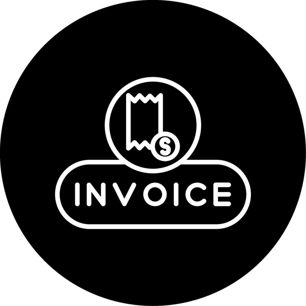 View Invoice Button Line Circle Inverted vector