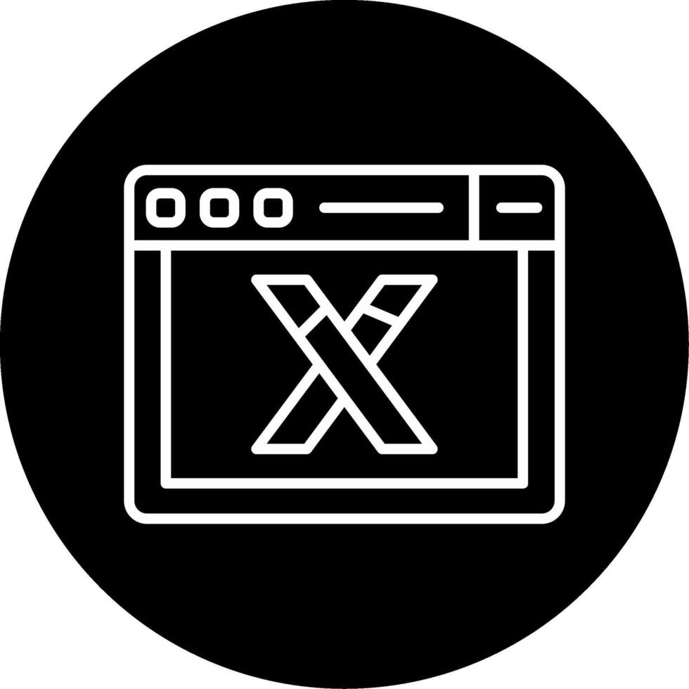 Vuex Central Store Icon Line Circle Inverted vector