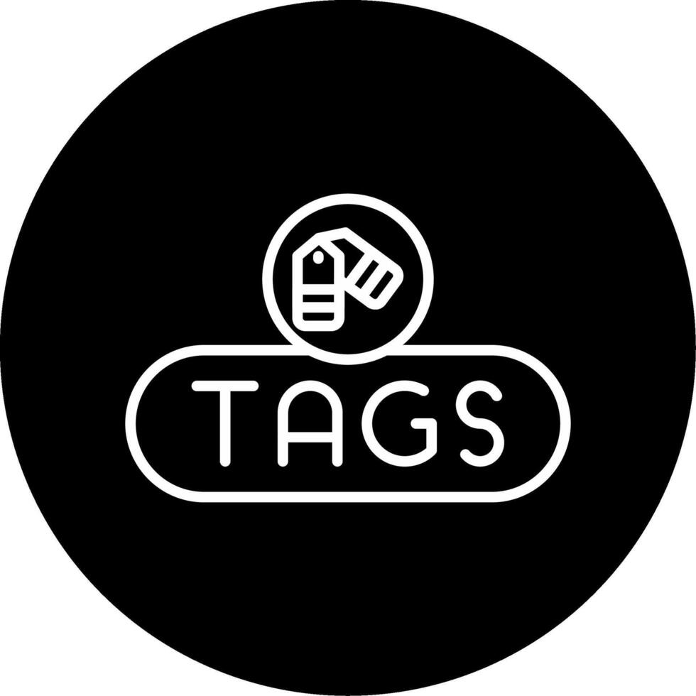 Manage Tags Button Line Circle Inverted vector