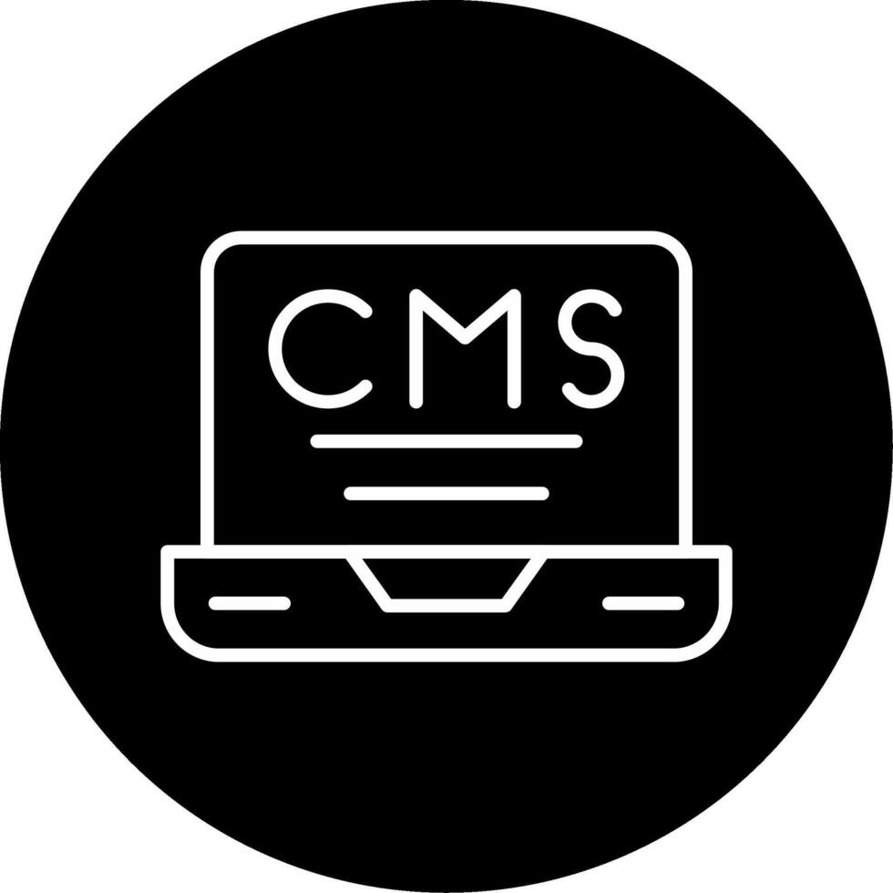 Headless CMS Backend Icon Line Circle Inverted vector