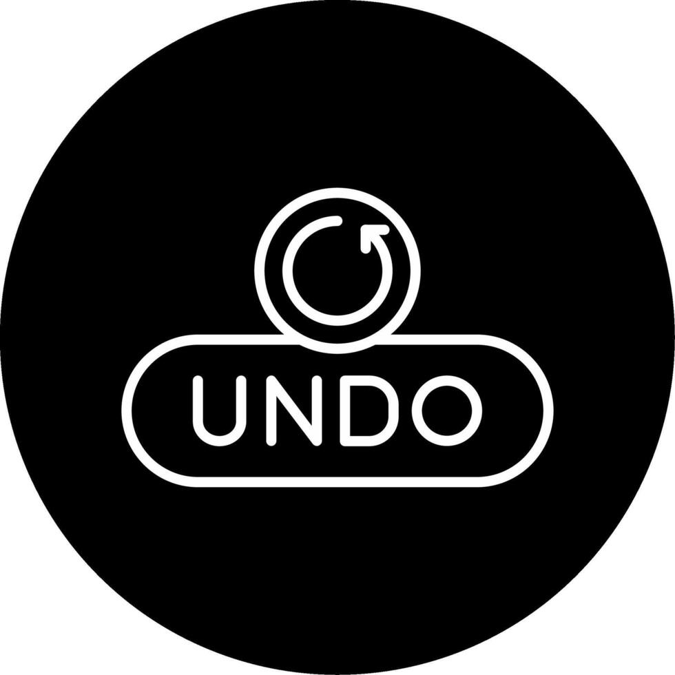 Undo Action Button Line Circle Inverted vector